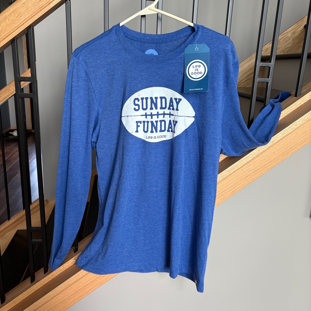 Life Is Good Blue Long Sleeve Tee